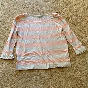 Banana Republic pink and off white sweater Sz L